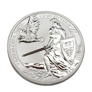 Срібна монета 5 mark Lady Germania 1oz 2022 року