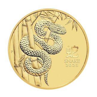 Золота монета 15$ Знак Змії 1/10 oz 2025 Австралія