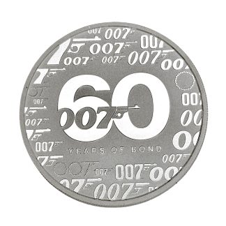 Срібна монета 1$ Джеймс Бонд 60-річчя 1oz 2022 Тувалу