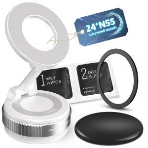 Вакуумный магнитный держатель VirelliX VH-K007-BLK для телефона – Белый