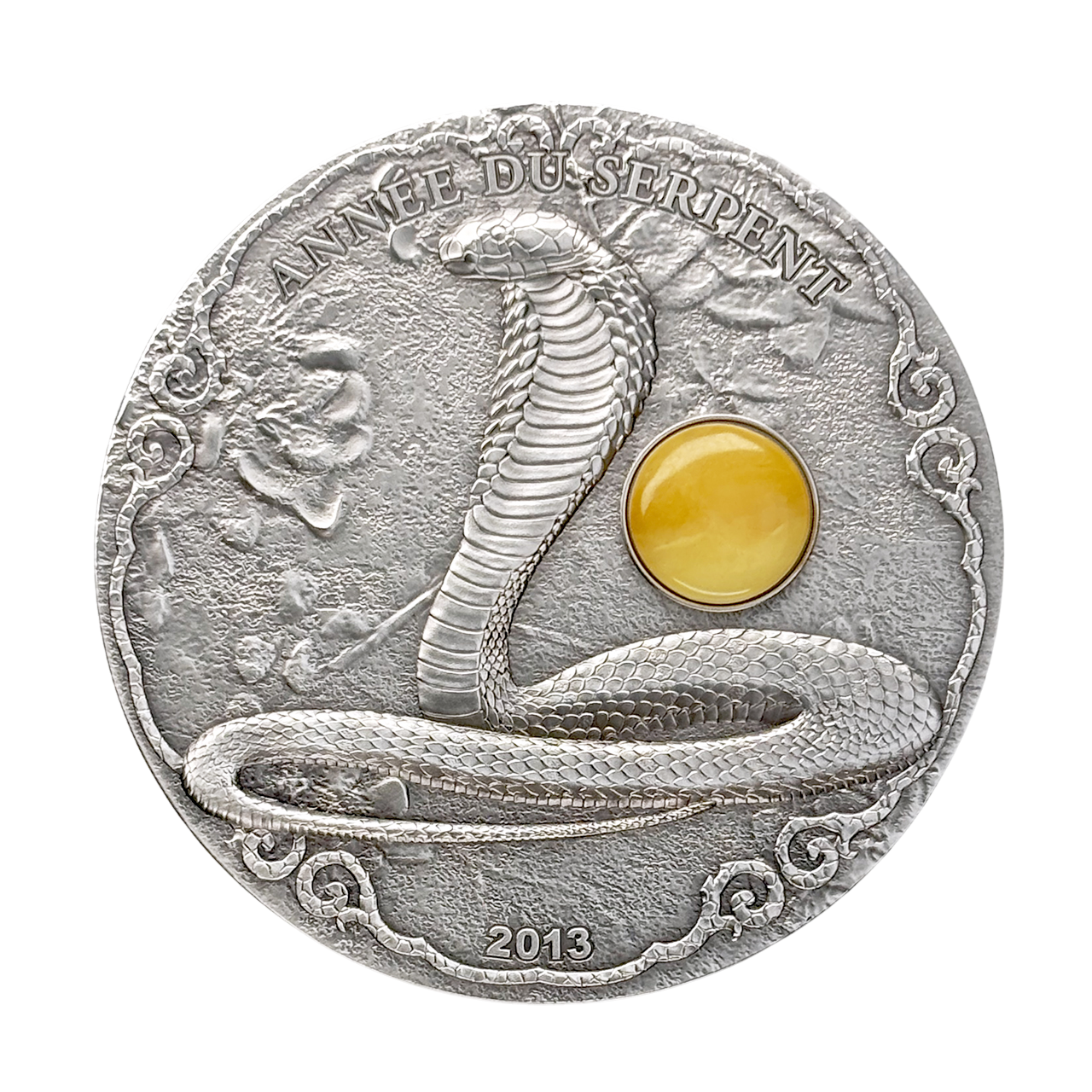 Срібна монета 1500₣ Рік Змії 2oz 2013 Того