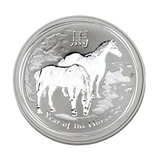Серебряная монета 1$ Год Лошади 1oz 2014 Австралия
