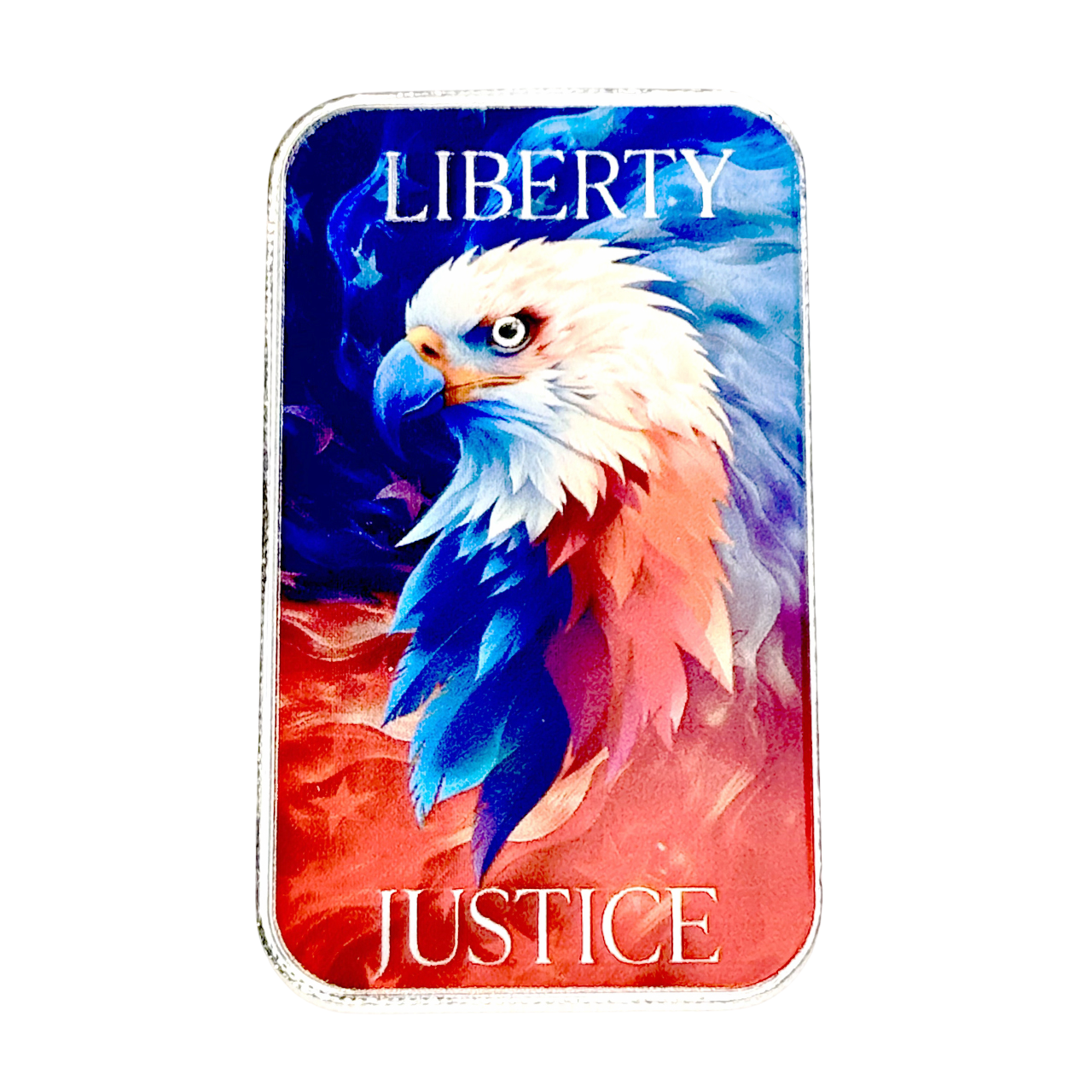 Цветной серебряный слиток Liberty & Justice Eagle 1oz 2024 США