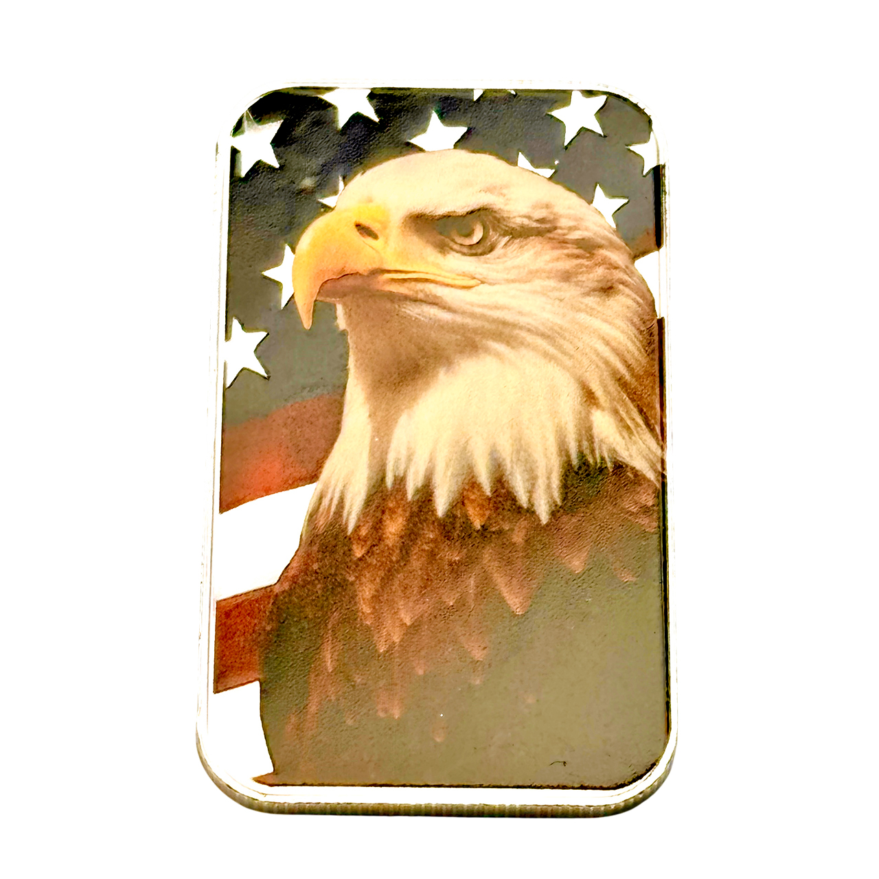 Цветной серебряный слиток Patriotic Bald Eagle 1oz США