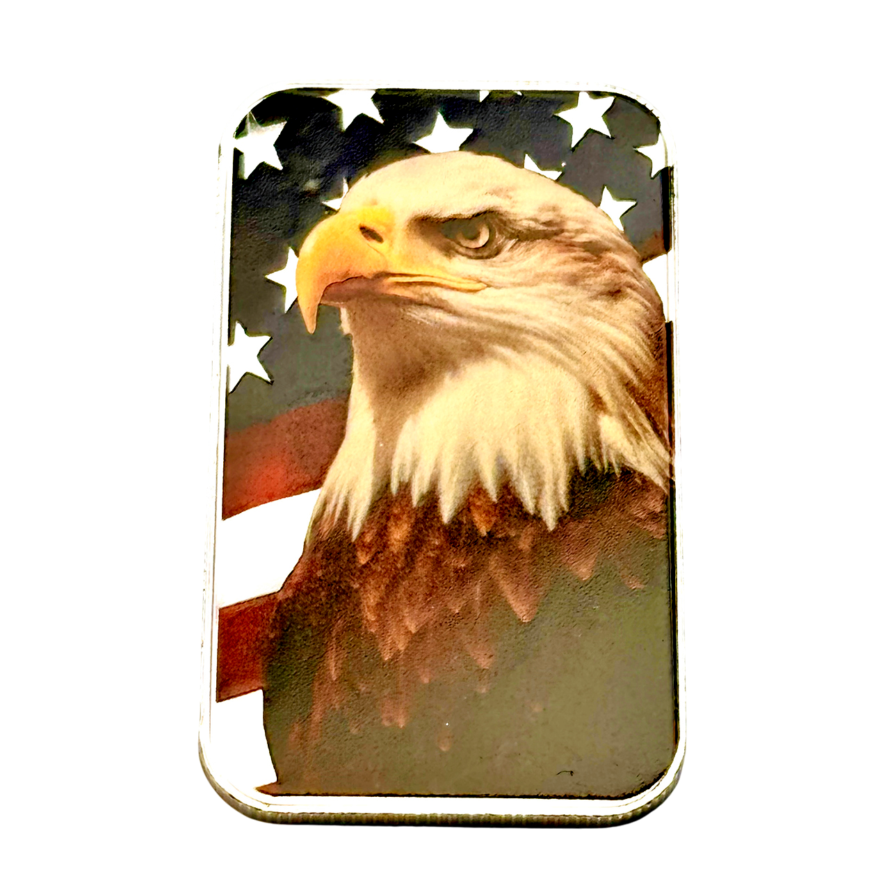 Цветной серебряный слиток Patriotic Bald Eagle 1oz США