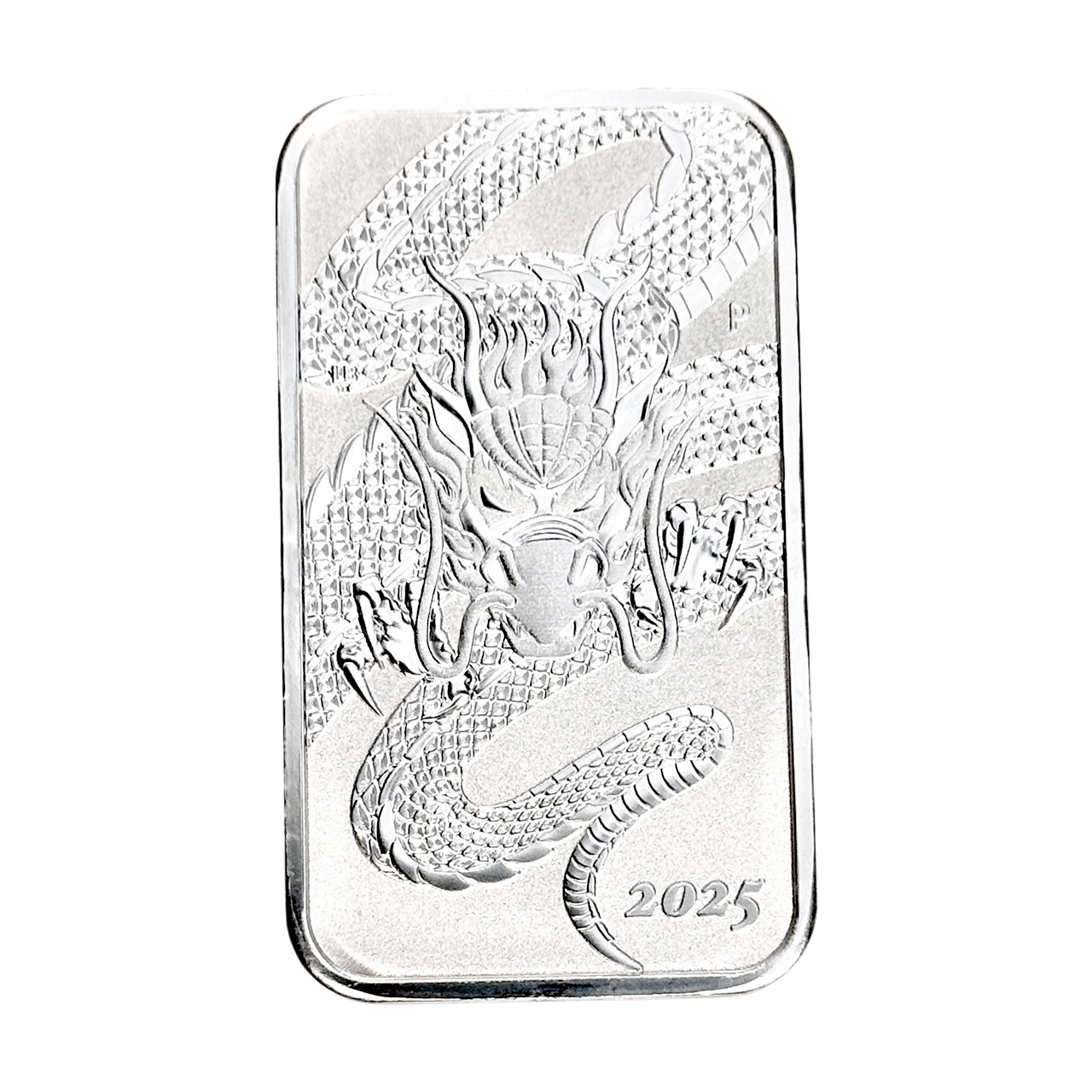 Серебряная монета 1$ Прямоугольный Дракон 1oz 2025 Австралия