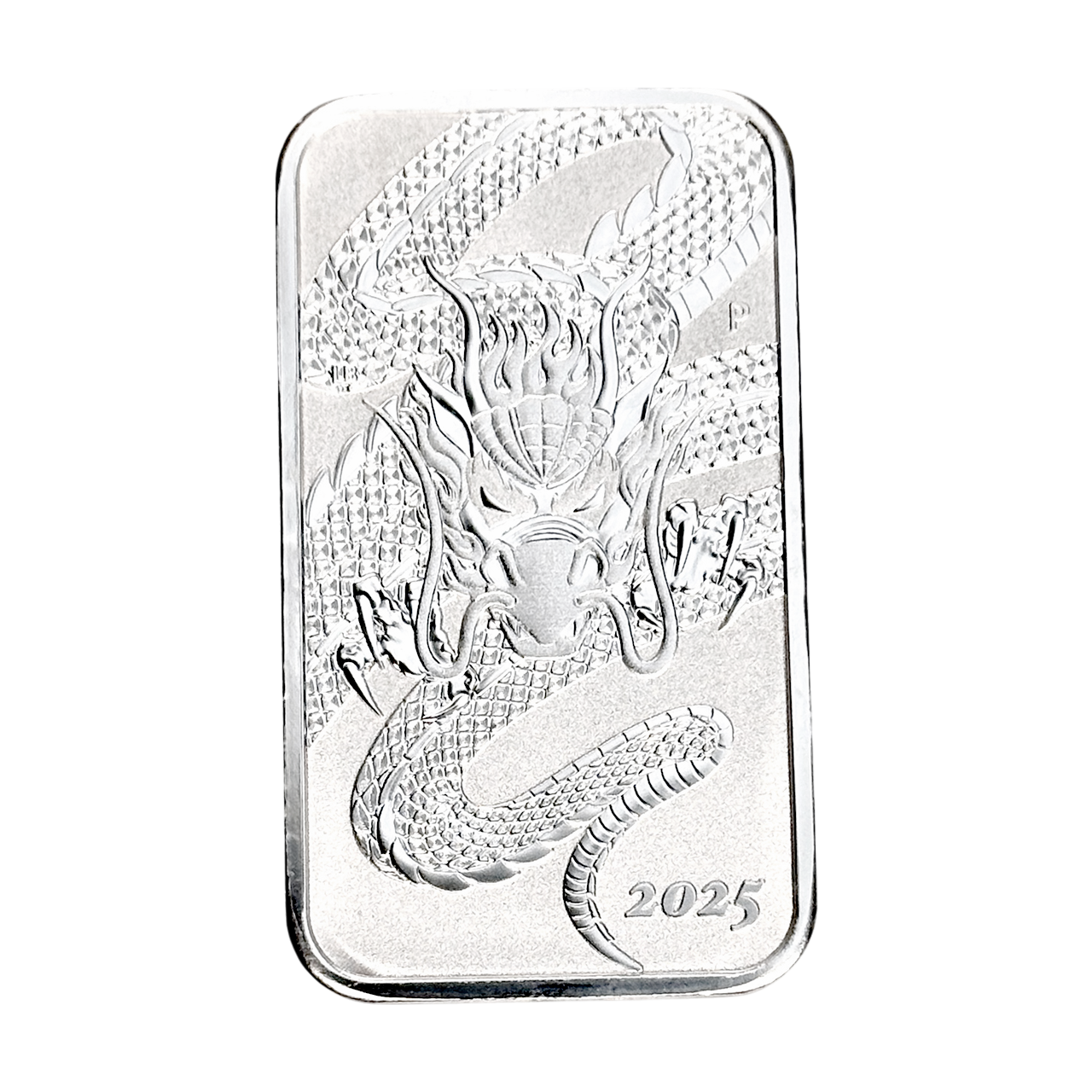 Серебряная монета 1$ Прямоугольный Дракон 1oz 2025 Австралия