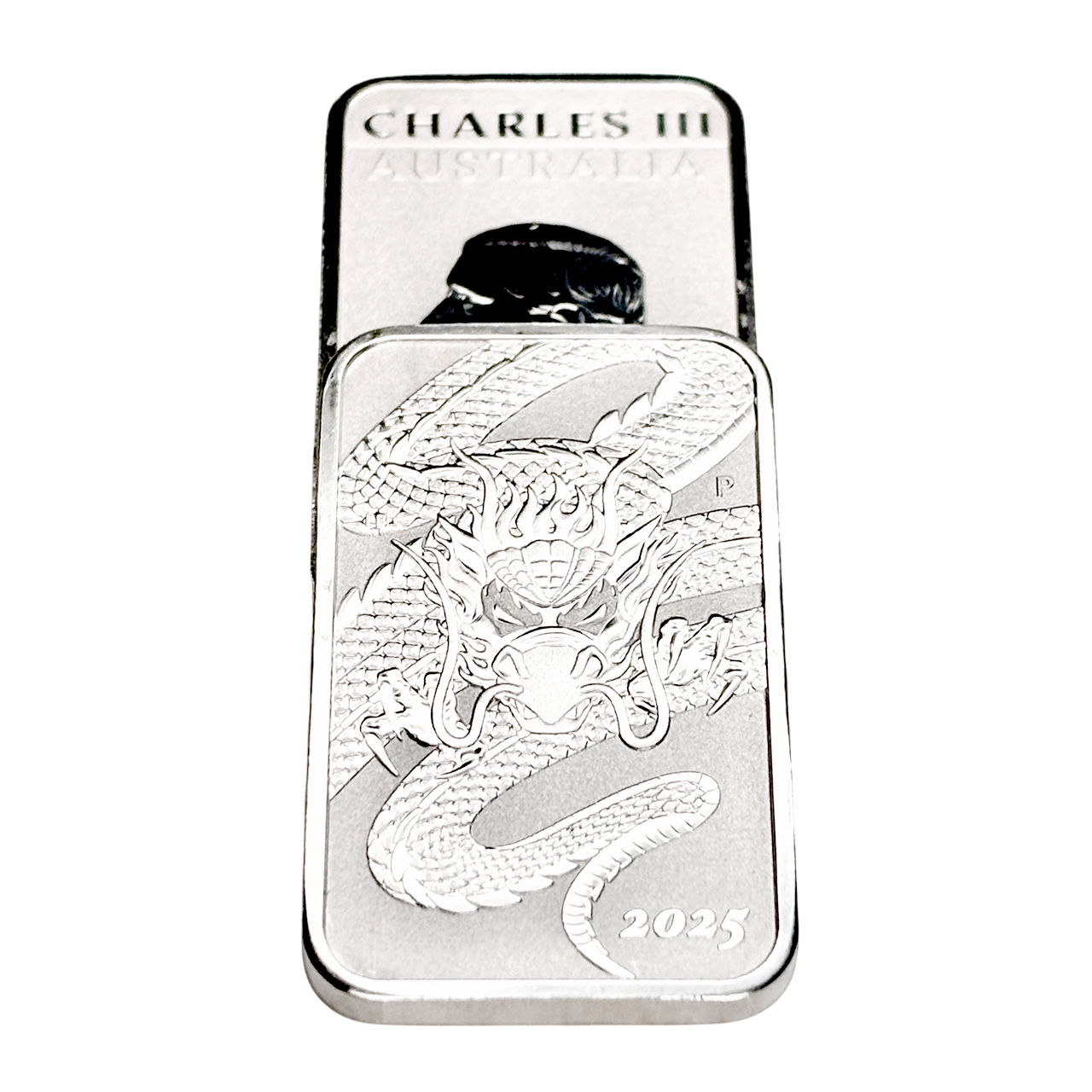 Серебряная монета 1$ Прямоугольный Дракон 1oz 2025 Австралия