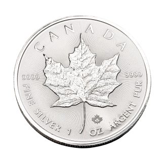 Серебряная монета 5$ Кленовый лист 1oz 2022 Канада