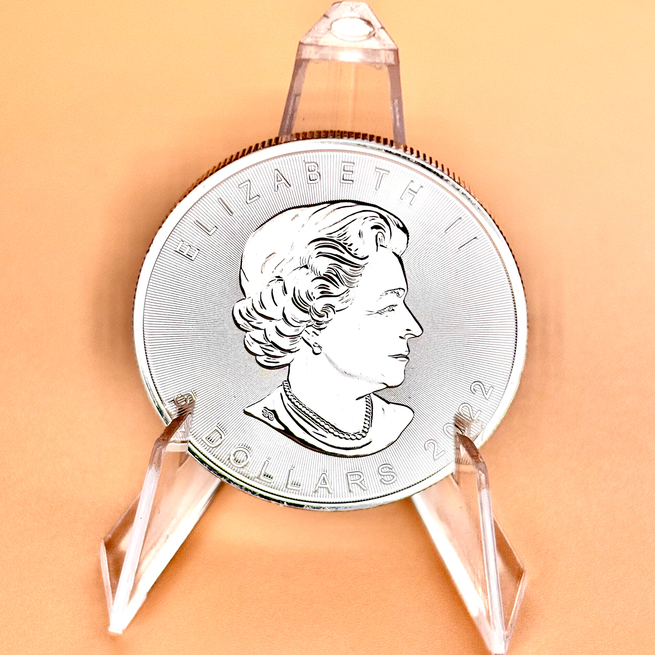 Серебряная монета 5$ Кленовый лист 1oz 2022 Канада