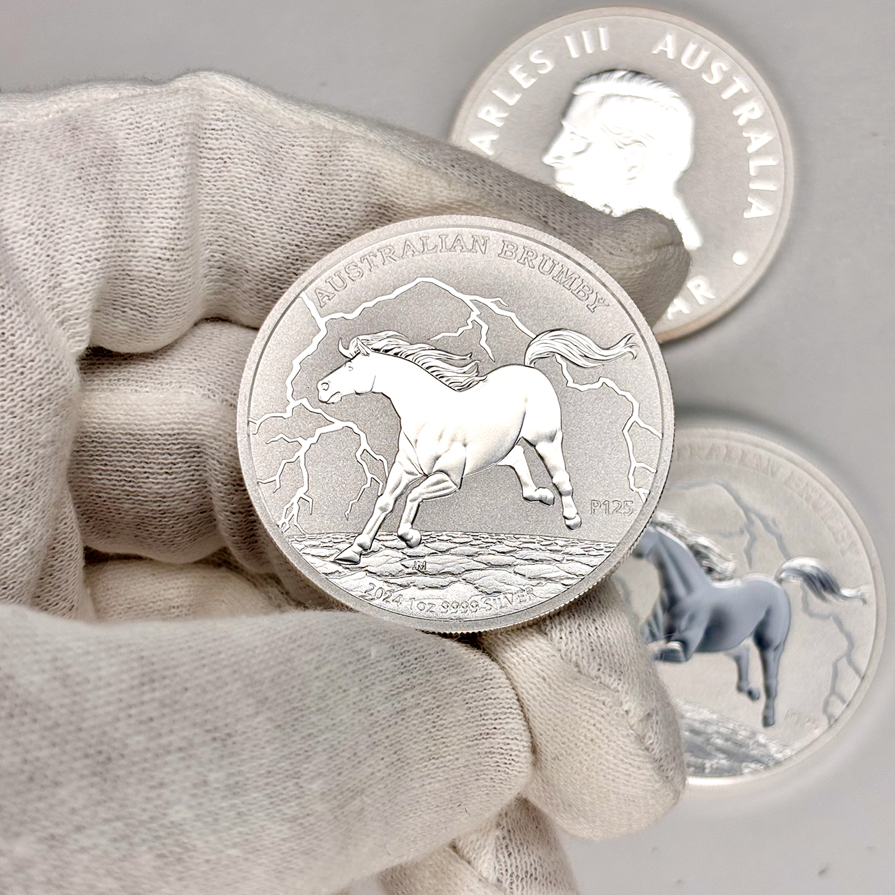 Серебряная монета 1$ Australian Brumby 1oz 2024 Австралия