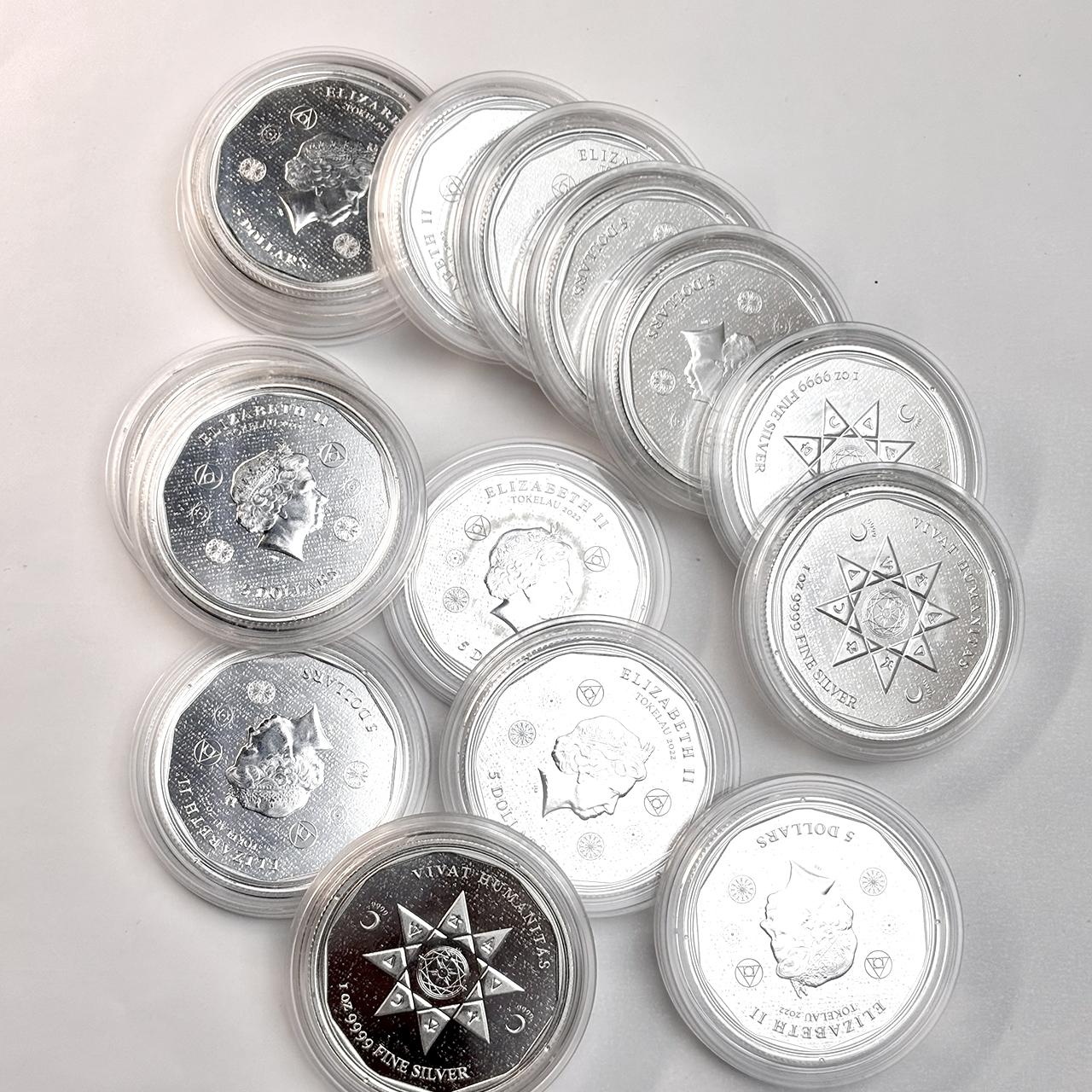 Серебряная монета 5$ Vivat Humanitas 1oz 2022 Токелау