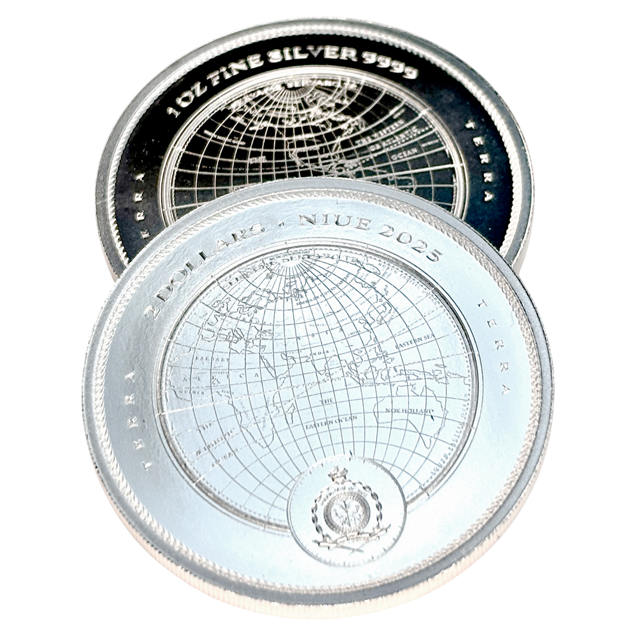 Серебряная монета 2$ Terra 1oz 2025 Ниуэ