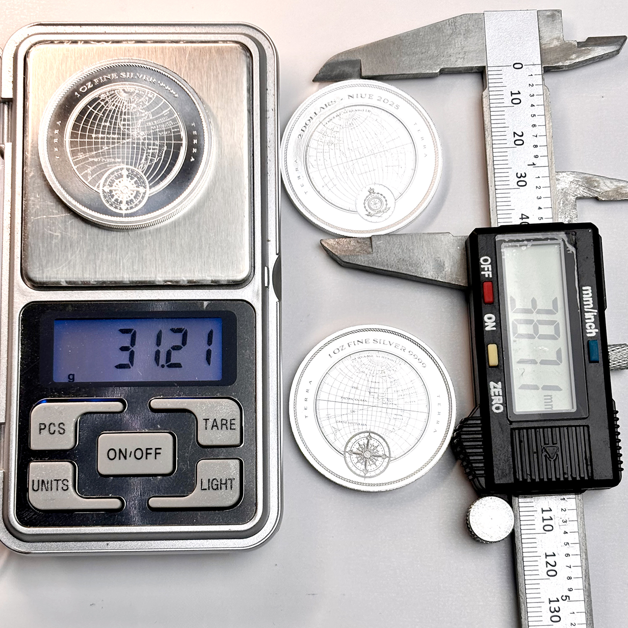 Серебряная монета 2$ Terra 1oz 2025 Ниуэ