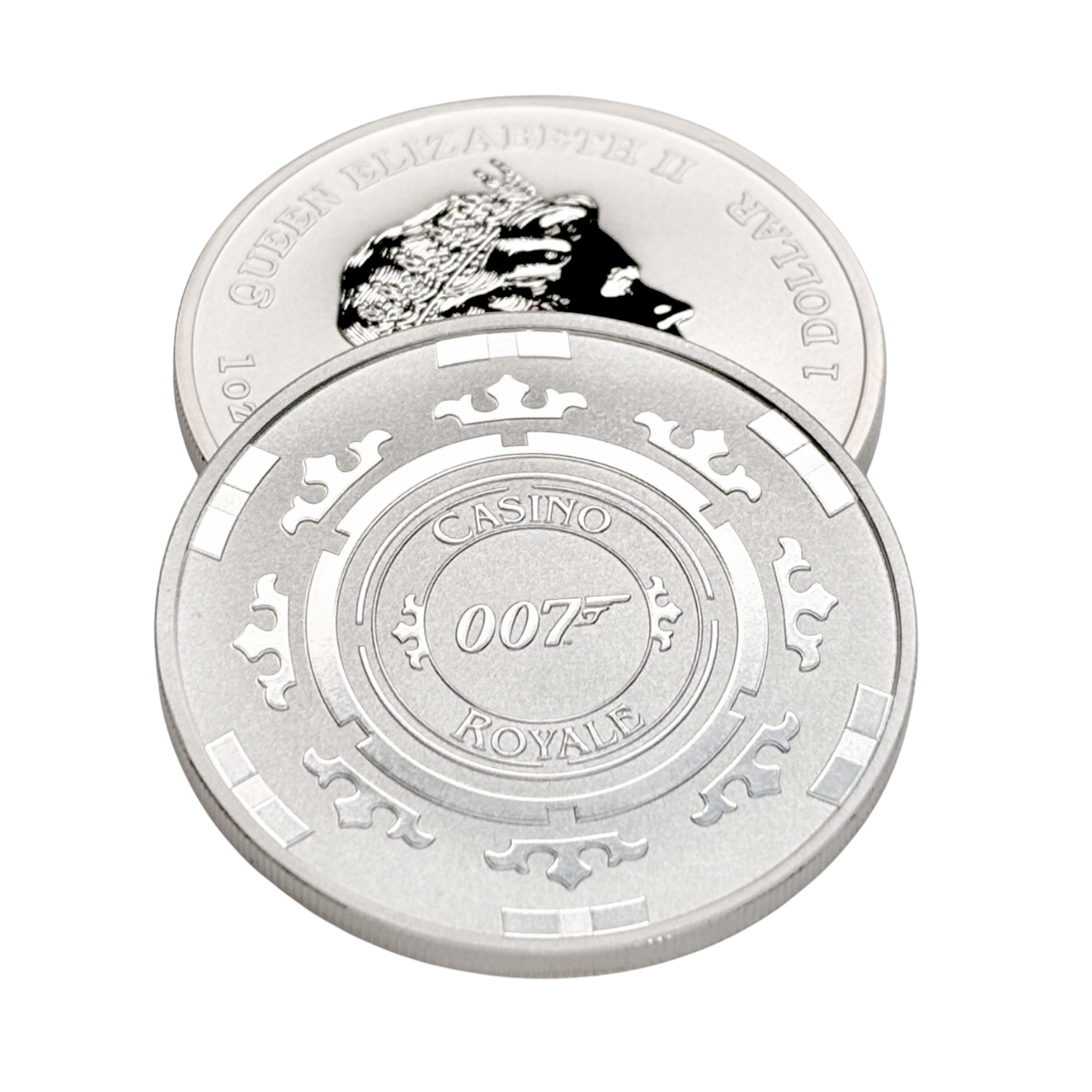 Серебряная монета 1$ Агент 007 «Казино Рояль» 1oz 2023 Тувалу