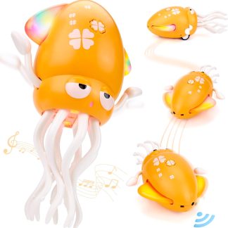 Танцующий робот-осьминог Dancing Squid 2025, желтый