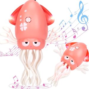 Танцующий робот-осьминог Dancing Squid 2025, розовый