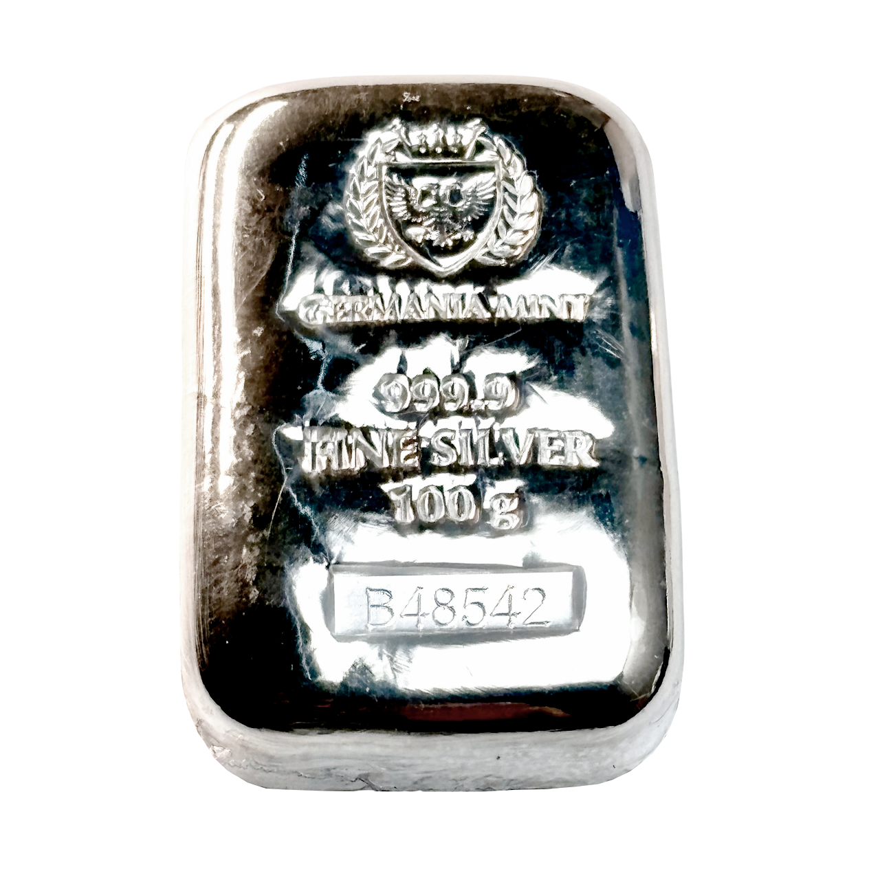 Серебряные слитки Germania Mint 100гр Польша