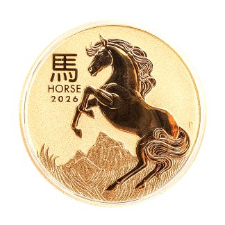 Золотая монета 15$ Год Лошади 1/10 oz 2026 Австралия