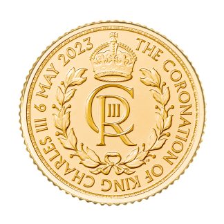 Золотая монета £10 Коронация Его Величества короля Карла III 1/10 унции 2023