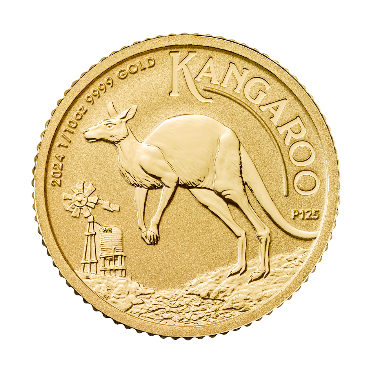 Золота монета 15$ Кенгуру 1/10oz 2024 Австралія