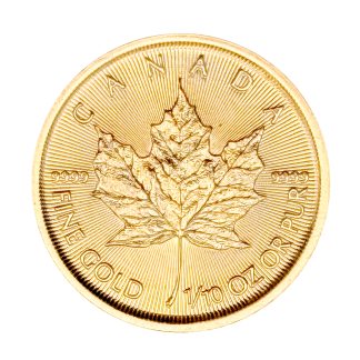 Золота монета 5$ Кленовий Лист 1/10oz 2017 Канада