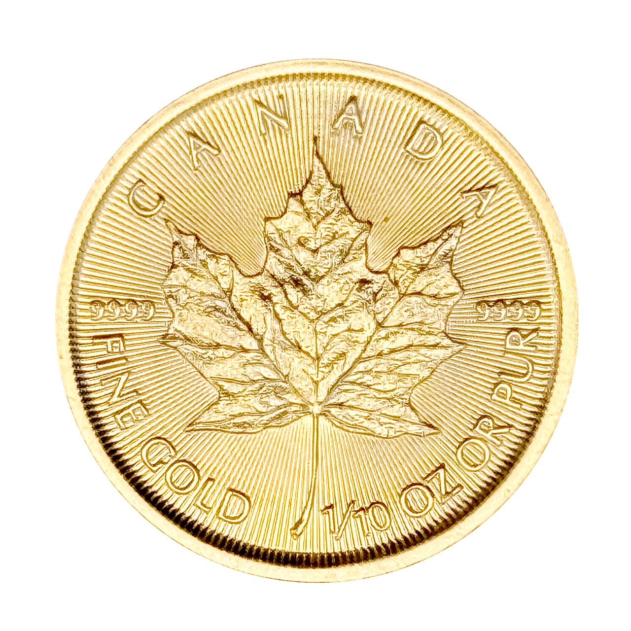 Золота монета 5$ Кленовий Лист 1/10oz 2017 Канада