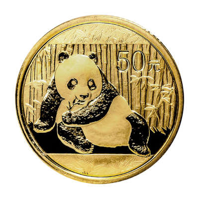 Золота монета 50 юанів «Китайська Панда» 2015 оz 1/10