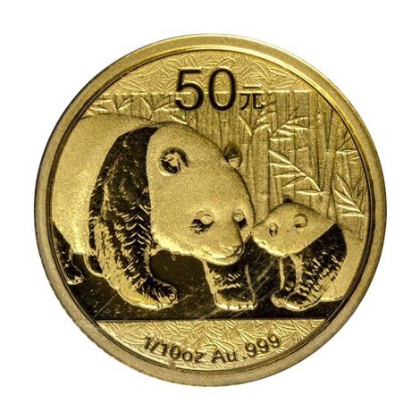 Золота монета 50 юанів «Золота Панда» 2011 оz 1/10
