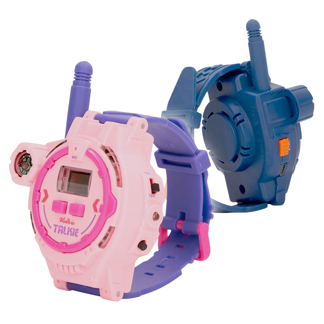 Акумуляторна рація годинник для дітей Walkie Talkie 2шт – Синя та рожева