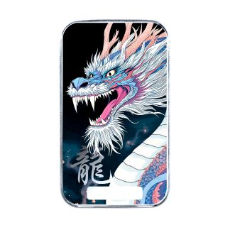 Цветной серебряный слиток Dragon Jìng 1oz 2025 США