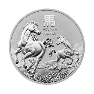 Серебряная монета 1$ Year of the Horse 1oz 2026 Австралия