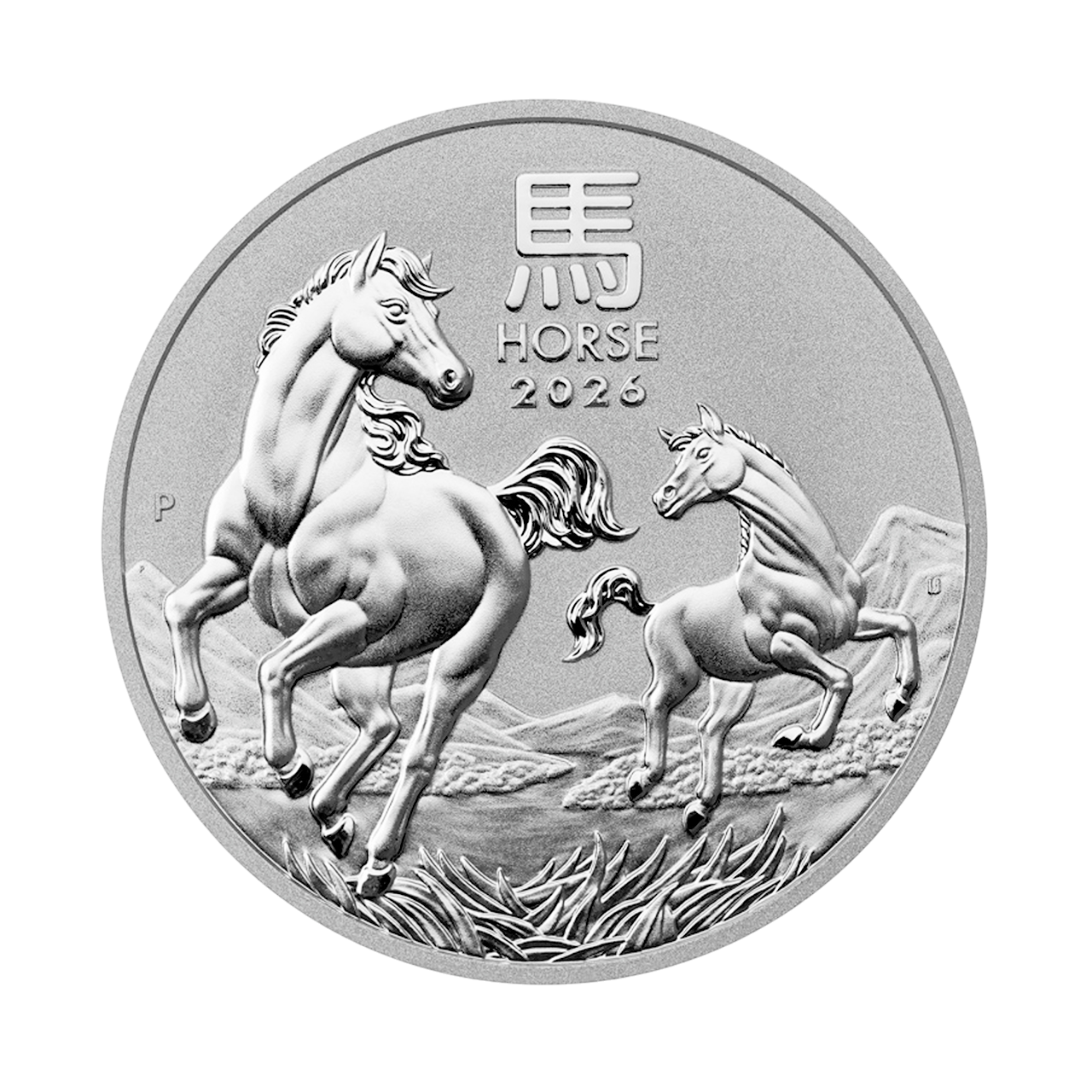 Серебряная монета 1$ Year of the Horse 1oz 2026 Австралия