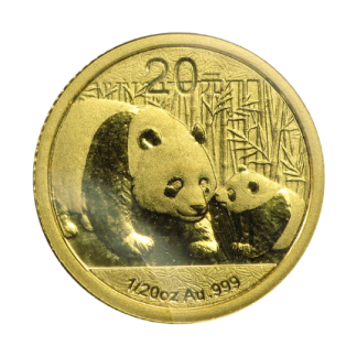 Золотая монета 20 юаней «Chinese Gold Panda» 2011-1/20 унции