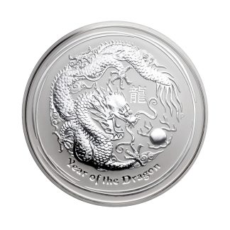 Серебряная монета 1$ Year of the Dragon 1oz 2012 Австралия