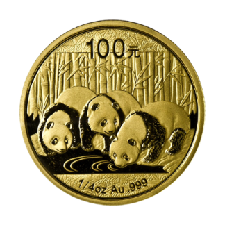 Золотая монета 1/10 oz «Chinese Gold Panda» 2013 – 100 юаней