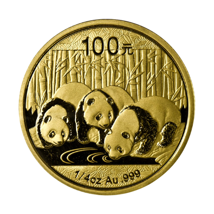 Золотая монета 1/10 oz «Chinese Gold Panda» 2013 – 100 юаней
