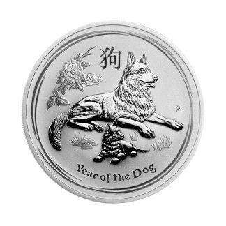Серебряная монета 1$ Year of the Dog 1oz 2018 Австралия