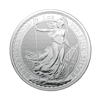 Серебряная монета 2£ Britannia 1oz 2026 Великобритания