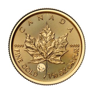 Золотая монета 5$ Кленовый лист 1/10 oz 2026 Канада