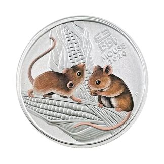 Кольорова срібна монета 50¢ Year of the Mouse 1/2 oz 2020 Австралія