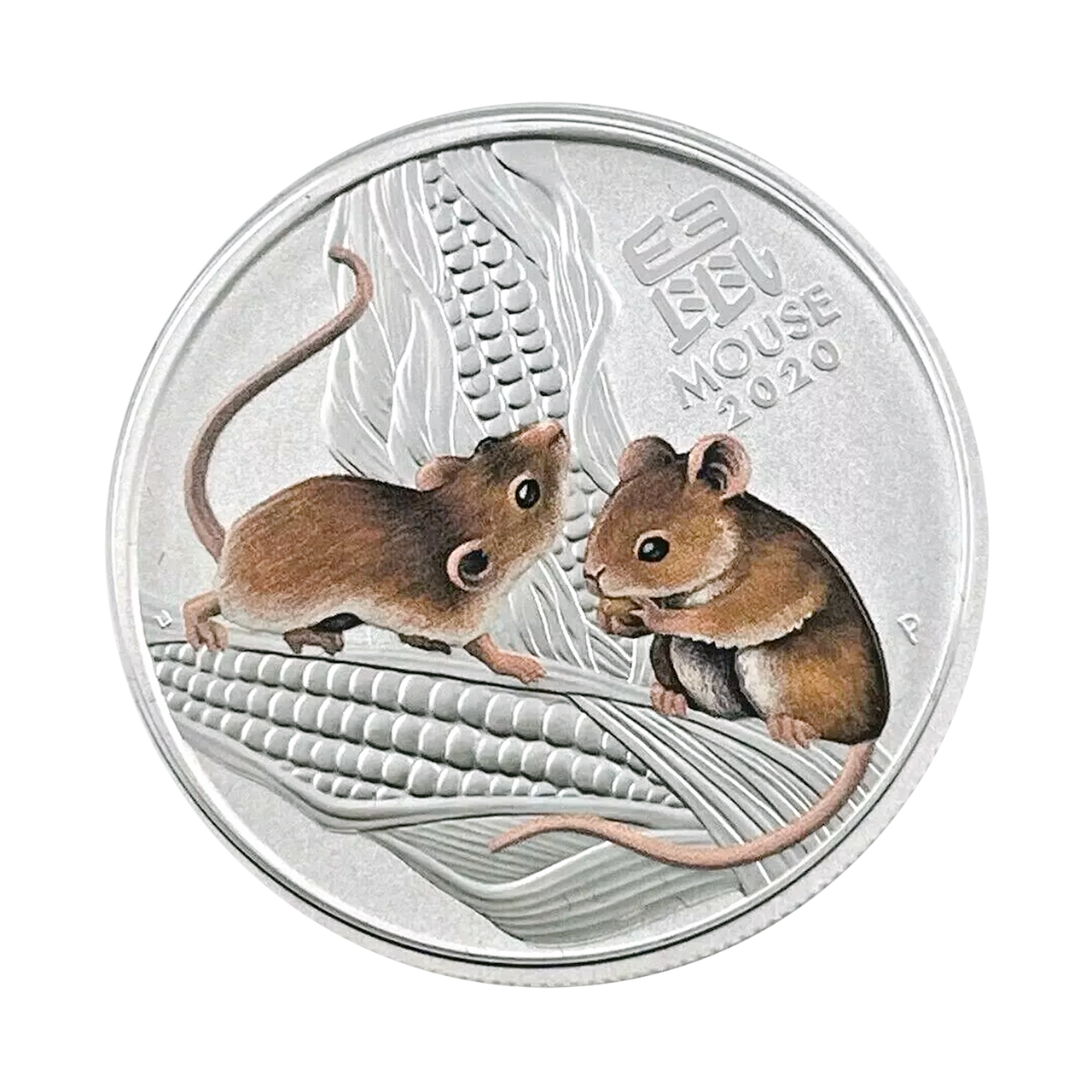 Кольорова срібна монета 50¢ Year of the Mouse 1/2 oz 2020 Австралія