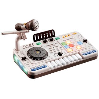 Электронный DJ Mixer Controller для детей с микрофоном Bluetooth - Серый