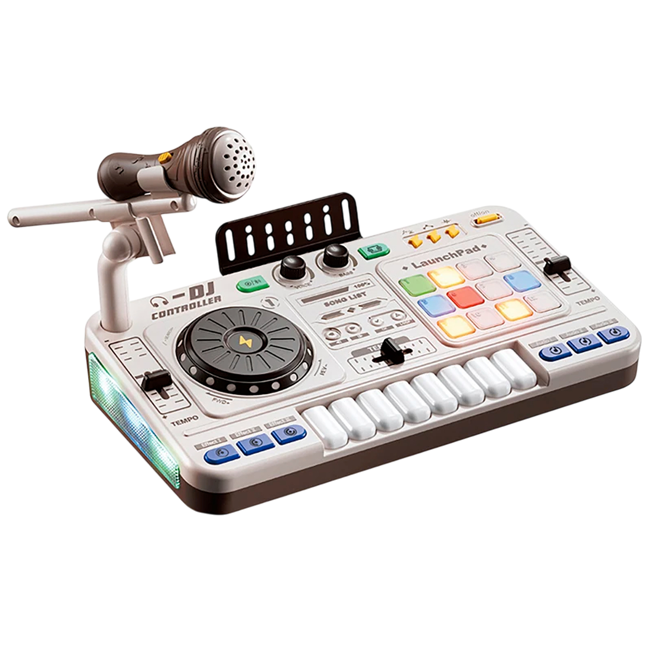 Електронний DJ Mixer Controller для дітей з мікрофоном Bluetooth – Сірий