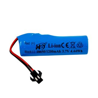 Аккумулятор Li-ion 18650 1200mAh 3.7V с разъемом SM 2-pin