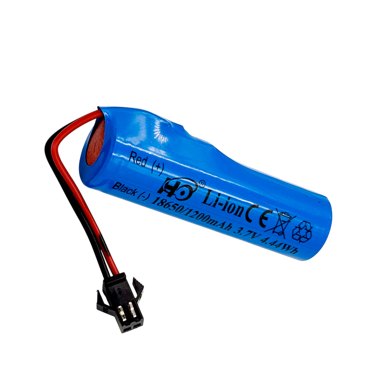 Аккумулятор Li-ion 18650 1200mAh 3.7V с разъемом SM 2-pin