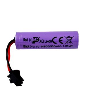 Аккумулятор Li-ion 14500 500mAh 3.7V с разъемом SM 2-pin