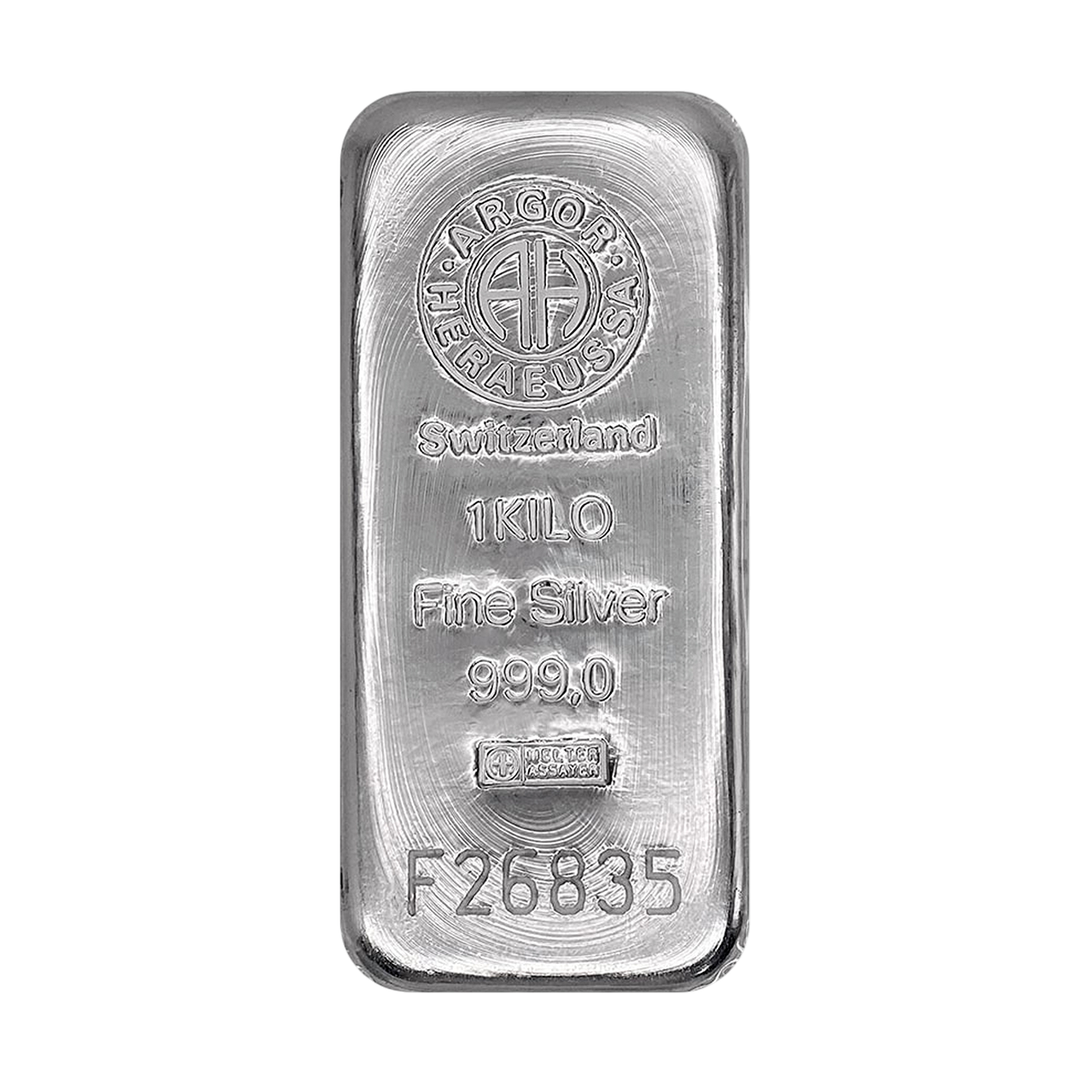 Срібний злиток Argor-Heraeus 1000гр Швейцарія