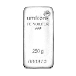 Срібний злиток Umicore 250гр Швейцарія