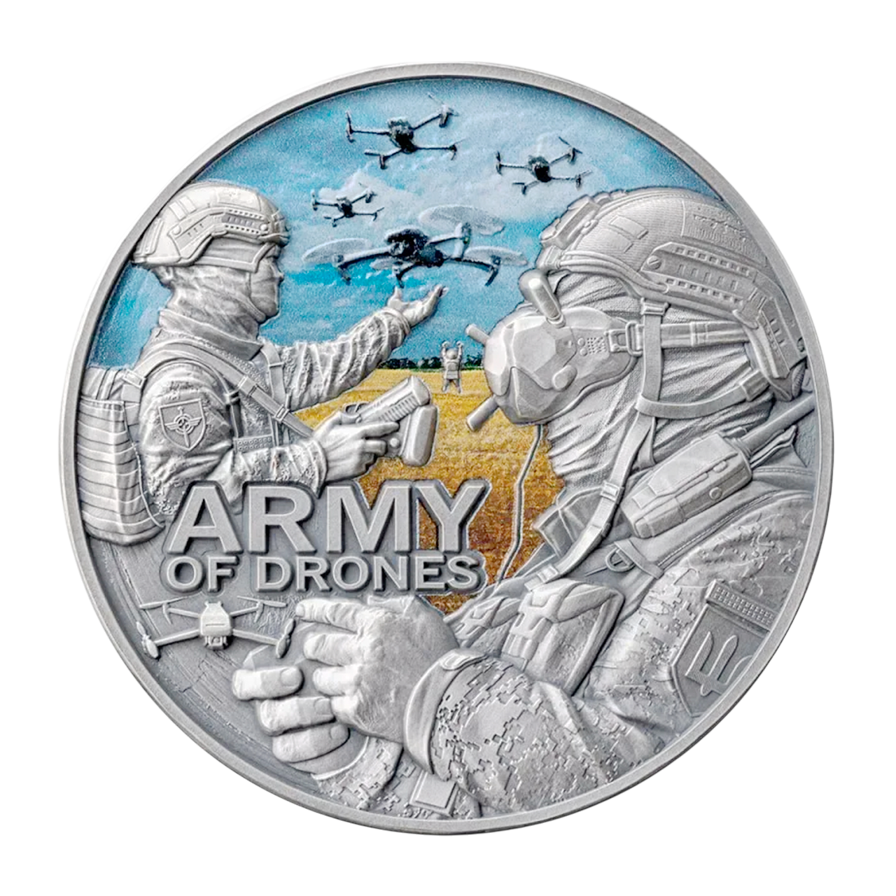 Срібна монета 2,000₣ Army of Drones 2oz 2024 Камерун